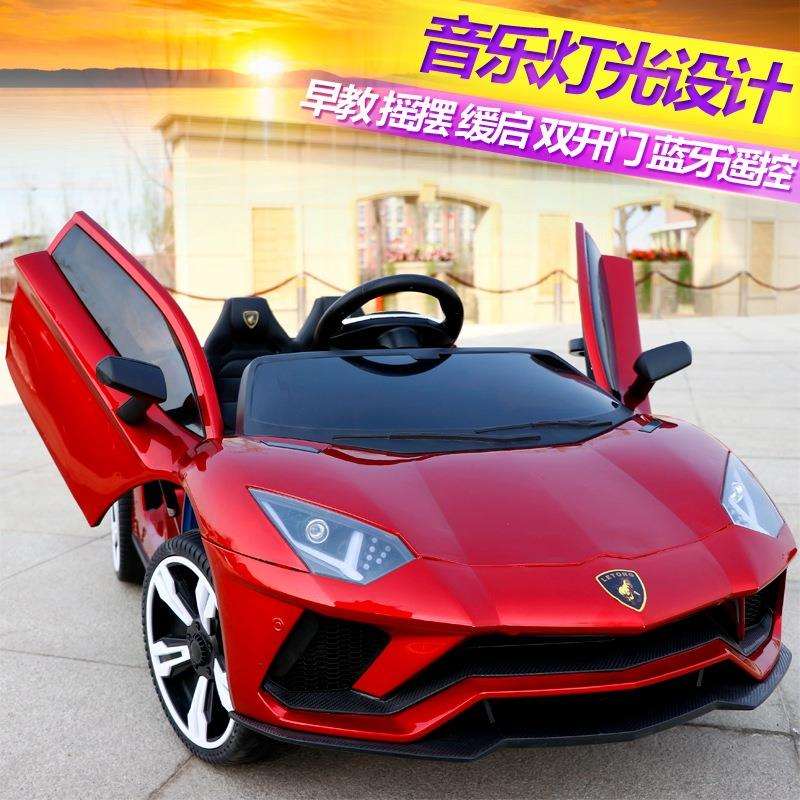 新款乐童四轮儿童电动汽车2-7岁宝宝遥控双座摇摆车可坐人可