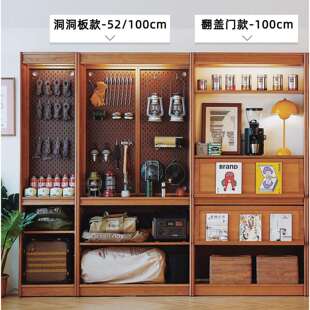 凡屋家具丛山书柜实木书架整墙组合柜展示柜樱桃木满墙玻璃柜门