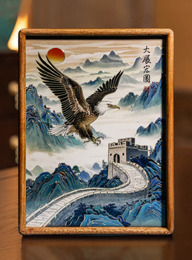 铜艺世家大展宏图铜雕画摆台