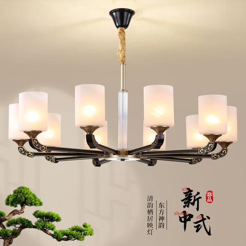 鼎嘉新中式铁艺客厅吊灯