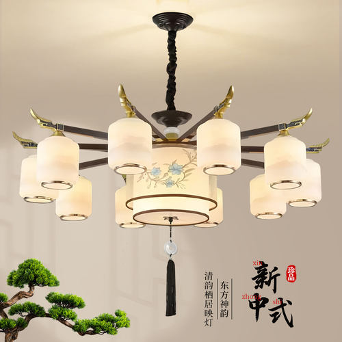 鼎嘉新中式铁艺客厅吊灯