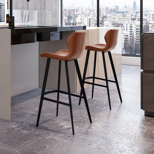 轻奢吧台椅靠背设计师款家用现代简约铁艺吧台凳酒吧高脚椅子720