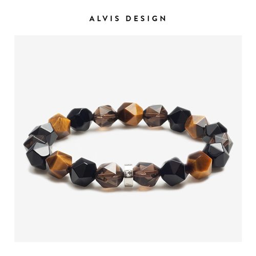「ALVIS」茶水晶轻奢混搭珠手链