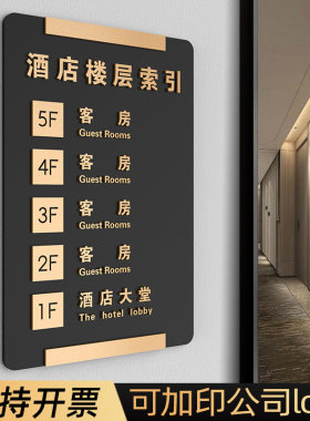 亚克力酒店楼层索引牌导视牌定制