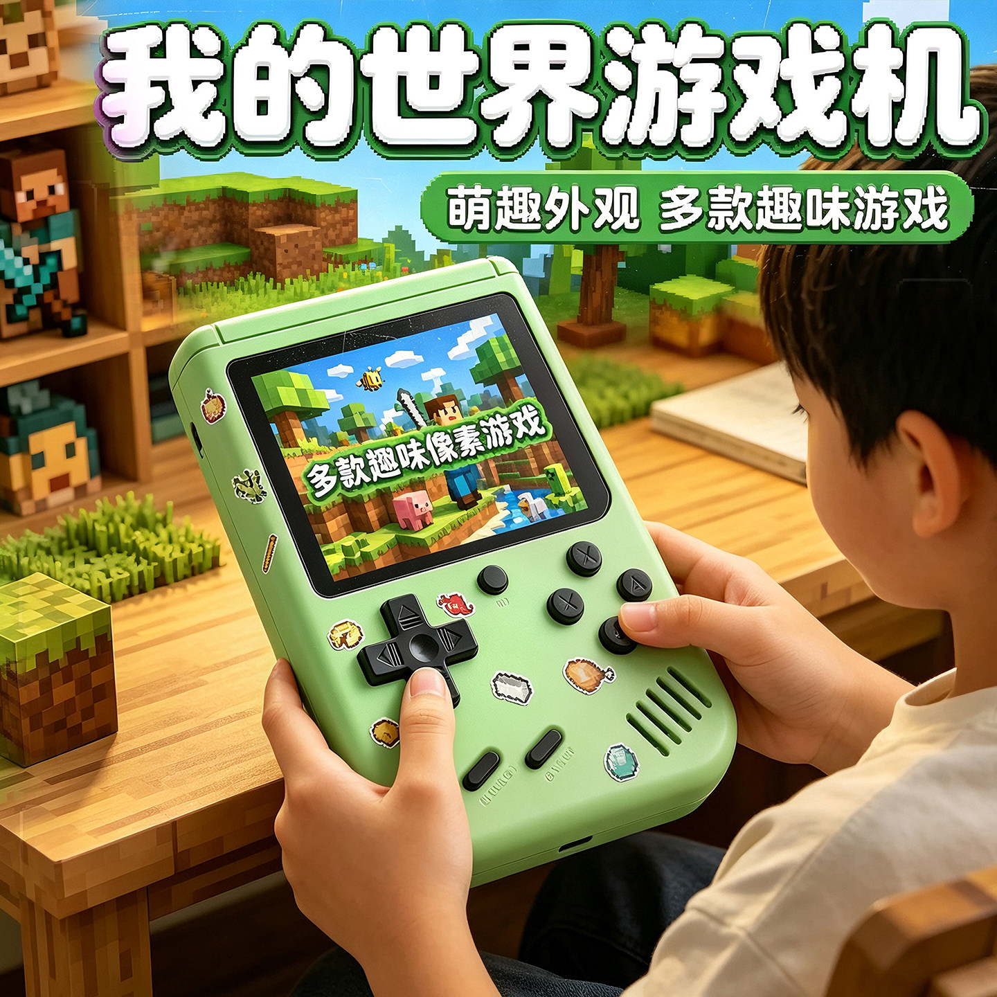 2026新款我的世界升级复古掌上游戏机500款合一双人儿童玩具礼物