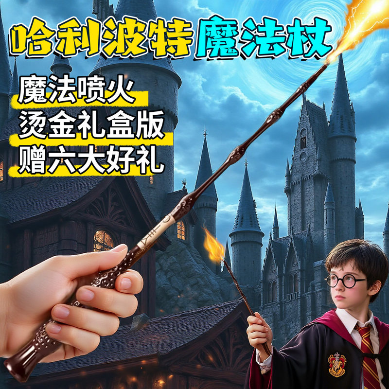 可喷火！哈利波特魔法杖周边玩具图片