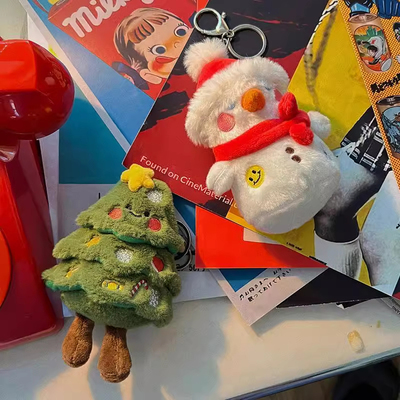 雪人圣诞树挂件毛绒钥匙圈