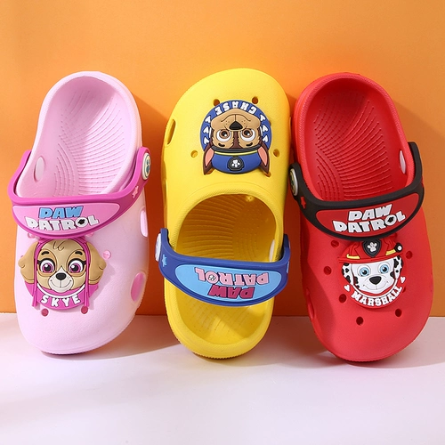 Детские слайдеры, летние тапочки для раннего возраста, нескользящие мультяшные туфли, мягкая подошва