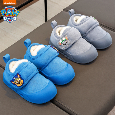 儿童冬季卡通魔术贴棉鞋防滑加绒