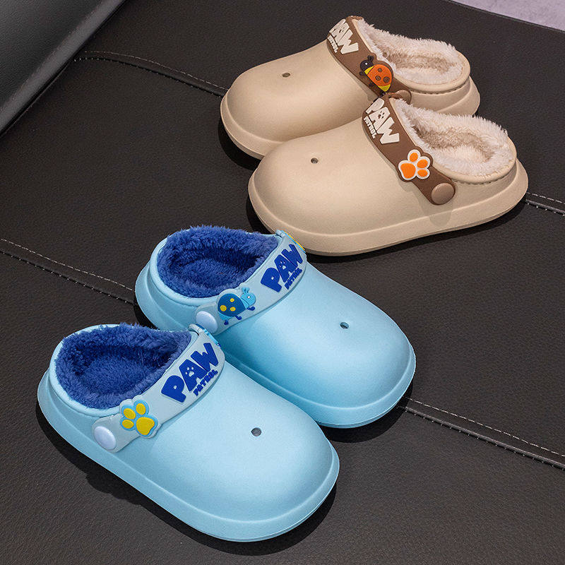 汪汪队儿童棉鞋男加绒加厚室内防滑防水冬季保暖家居鞋防水棉拖鞋
