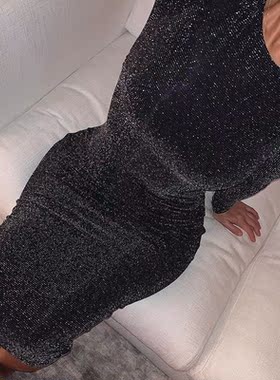 glitter bling dress autumn winter christmas sequins dress