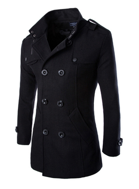 Male Trench Coat 2019 New Fashion Designer Men Long Coat