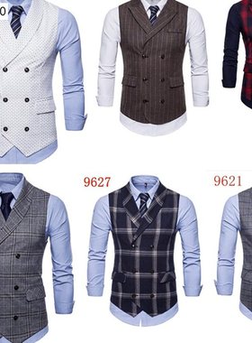 offshoulder tops vest men waistcoat 英伦绅士西装马甲休闲马甲