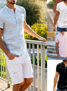 Shirts Men Casual Loose Dress Soft Tops Brief Shirts Blouses