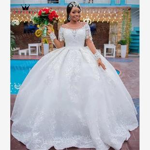 Gown Gowns Weddding Bridal 非洲新娘拖尾婚纱定制 Dresses Ball