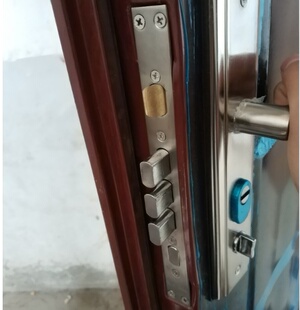 家用门锁防盗门拉手套装全铜锁芯锁体加厚把手通用型大门入户门锁