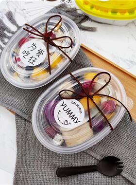 500ml网红饱饱碗 水果捞盒子芋圆烧仙草轻食一次性外卖打包盒商用