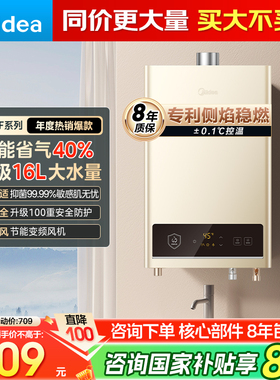 美的燃气热水器天然气家用16升14升恒温速热节能变频强排式HWAPro