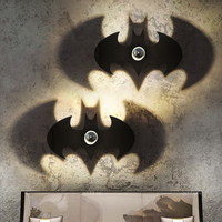 皇联卡通灯简约创意客厅书房卧室床头灯罩过道直销精品蝙蝠侠壁灯