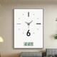 现代简约背景钟表挂钟客厅新款 餐厅装 饰画带时钟万年历电子钟挂画