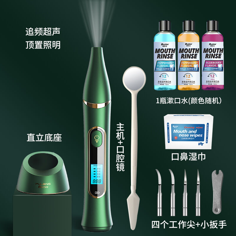 牙结石去除器清洁口腔工具牙齿污垢除牙石超声波洗牙神器高定版绿