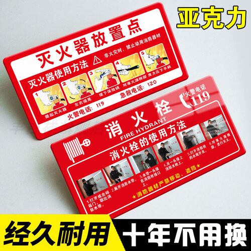 消防标识灭火器放置点使用方法