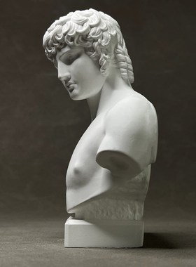 安提诺乌斯石膏雕塑桌面摆件装饰道具古典艺术书架商业陈设道具