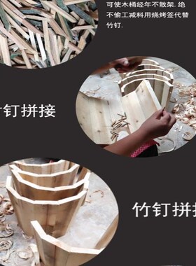 四川带盖蒸饭木桶木甑子商用香杉木桶家用蒸饭木桶蒸子饭店木桶饭