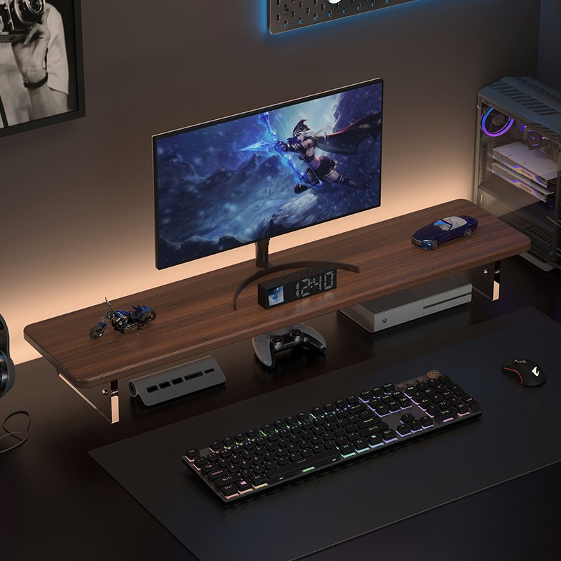 亚克力电脑增高架办公室桌面收纳电脑桌置物架台式显示器垫高支架