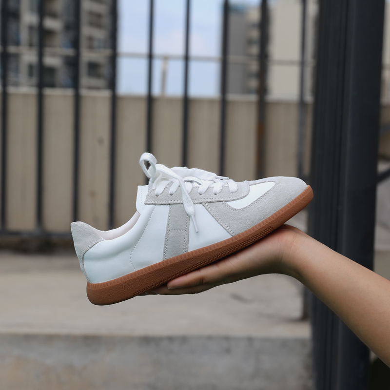 网红德训鞋远动休闲复古小白鞋