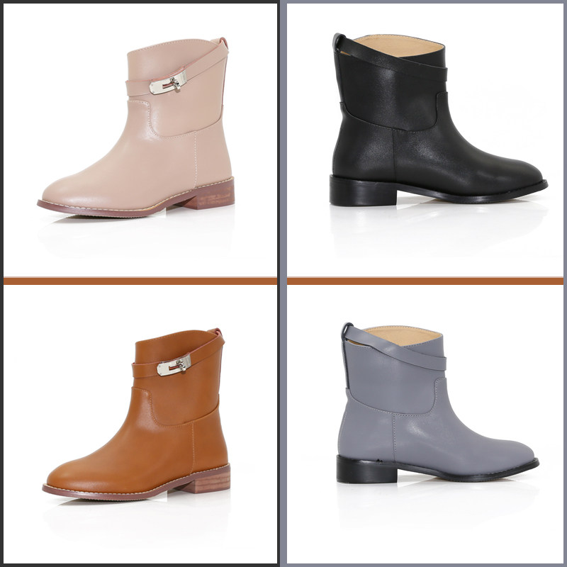 kelly靴新款真皮短靴h女靴秋冬款短筒靴平底單靴大碼女鞋馬丁靴子在類目 女鞋, 靴子中 - 來自Buy2taobao.com提供專業的淘寶代購服務