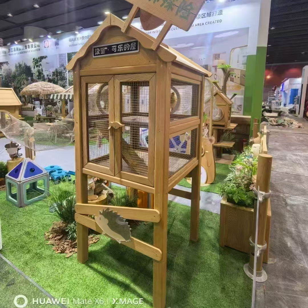 松鼠跑道笼子窝小动物展示小屋宠物全新铁网幼儿园网笼铁笼公园笼