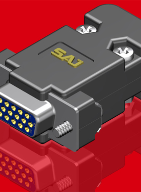 VGA塑料外壳 3排15针DB15串口壳HDB15P组装塑胶VGA串口公母头外壳