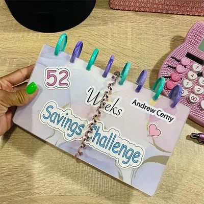52weeks PVC envelopes book saving challenge money organizer