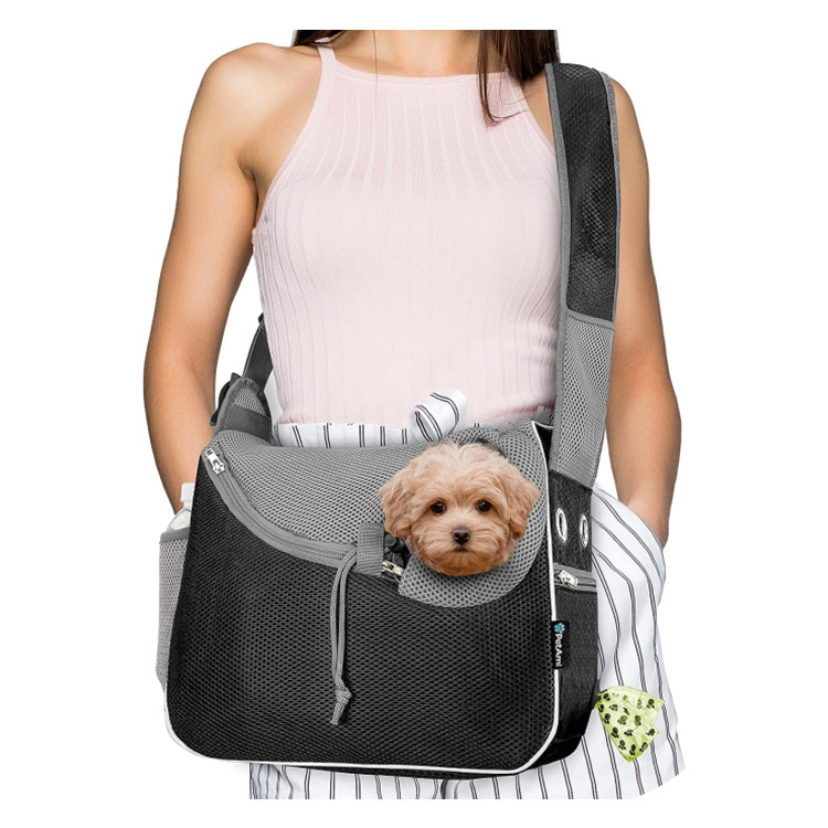 New small dog strap, soft side crossbody bag, puppy carryin