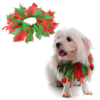 Dog Clothing Pet Christmas Supplies Neckband Halloween Colo