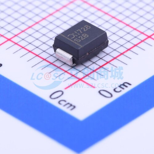 通用二极管 S2B-13-F DO-214AA DIODES(美台) 电子元器件原装正品