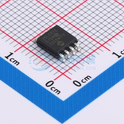 EEPROM 25LC512T-E/SM SOIJ-8-5.28mm MICROCHIP(美国微芯) 原装