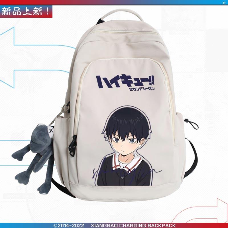 热销排球少年周边西谷夕乌野高校日向翔阳双肩背包休闲流行书包学