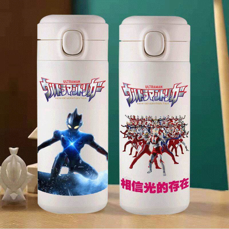 2025奥特曼保温杯迪迦赛罗泽塔水壶男孩儿童小巧喝水杯子卡通定制