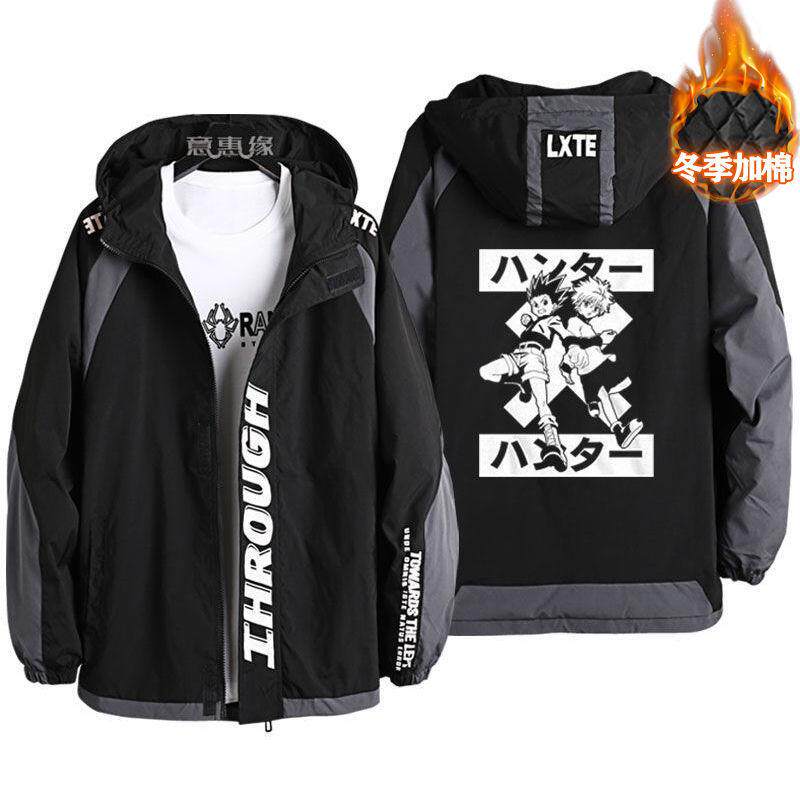 秋冬全职猎人外套奇犽周边小杰西索衣服富坚义博连帽夹克情侣装