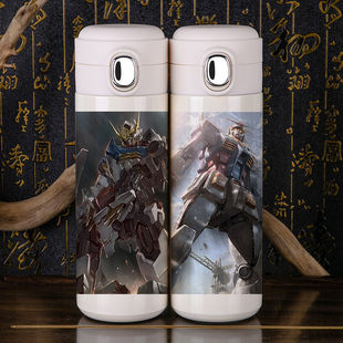 新品动漫机动战士高达周边智能数显保温杯二次元学生触摸显温杯子