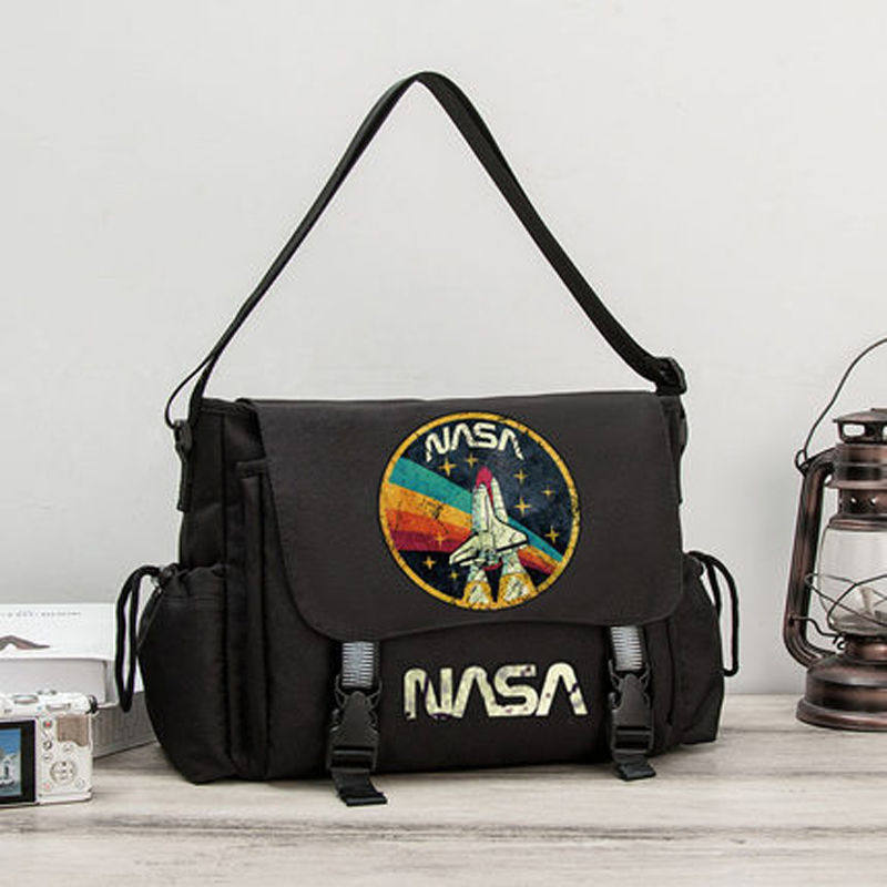 NASA美国航空航天局个性街头时尚潮流青少年学生单肩包斜挎包男女