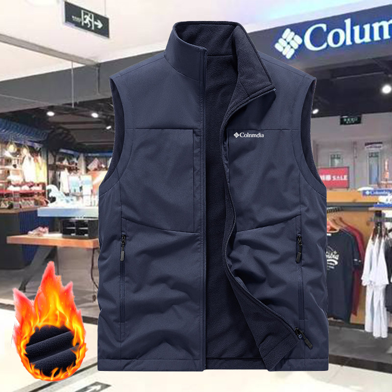 哥伦双面穿马甲秋冬加绒加厚防水背心立领抓绒坎肩外套摄影多口袋,男装,常规马甲,淘宝优惠券,粉丝福利购,淘宝优惠卷