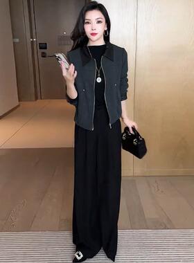 MONLOUVE时尚短外套女2025冬季新款洋气显瘦小个子百搭翻领呢子大