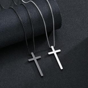 Cross necklace Men's fashion sweater chain十字架项链男