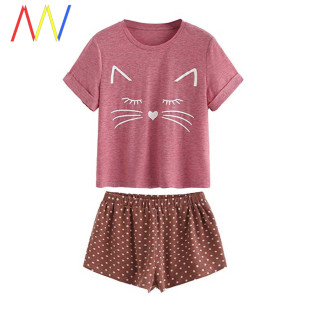 Pijamas for Women pajamas Sleepwear Set Shorts Pyjamas Woman