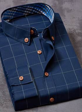 Fashion Men s Shirt Casual Plaid Cotton shirts for men男衬衫