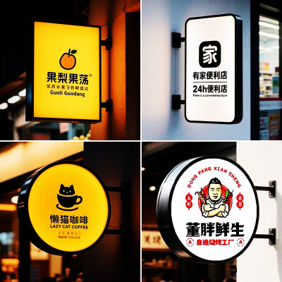 双面圆形吊挂灯箱揽客工厂直发