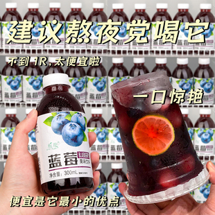 活动冲量款 熬夜办公蓝莓汁果味饮料整箱批300ml 24瓶清爽酸甜冬季